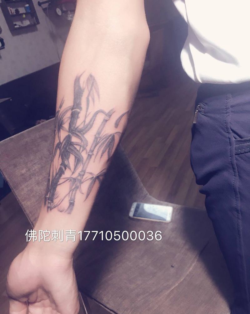 遮盖老纹身纹身图片_手稿手臂清新植物宁夏银川文身 纹身图案