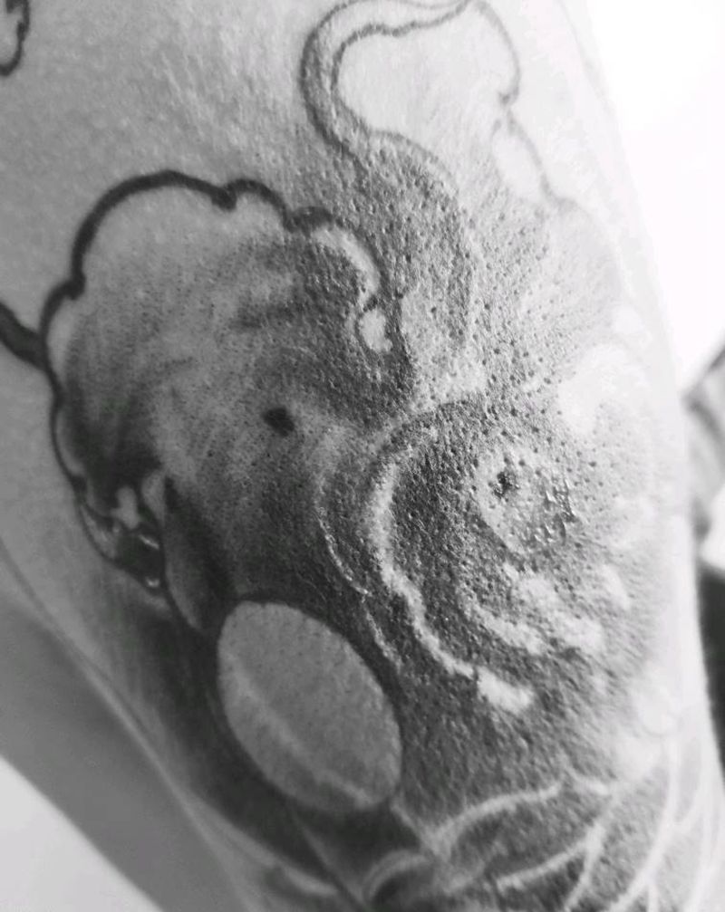 锦鲤纹身图片_手臂新传统纹身图案