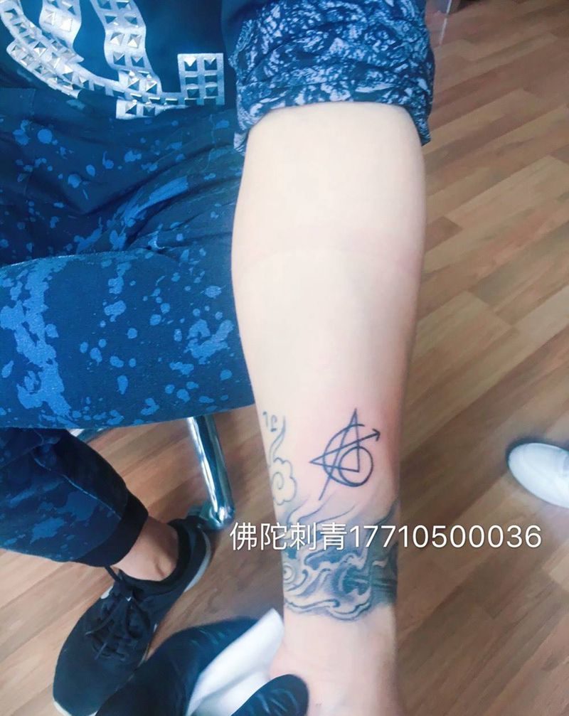 复仇者联盟纹身图片_成品手臂清新几何宁夏学习银川文身 学纹身图案
