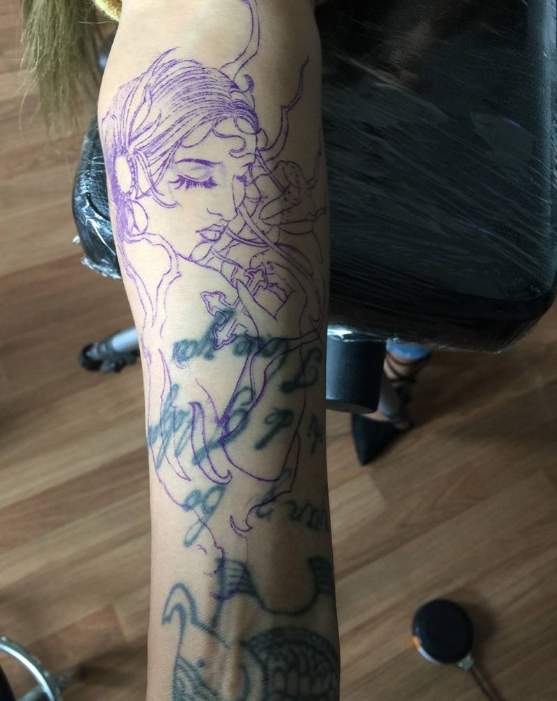 小臂修改添加纹身图片