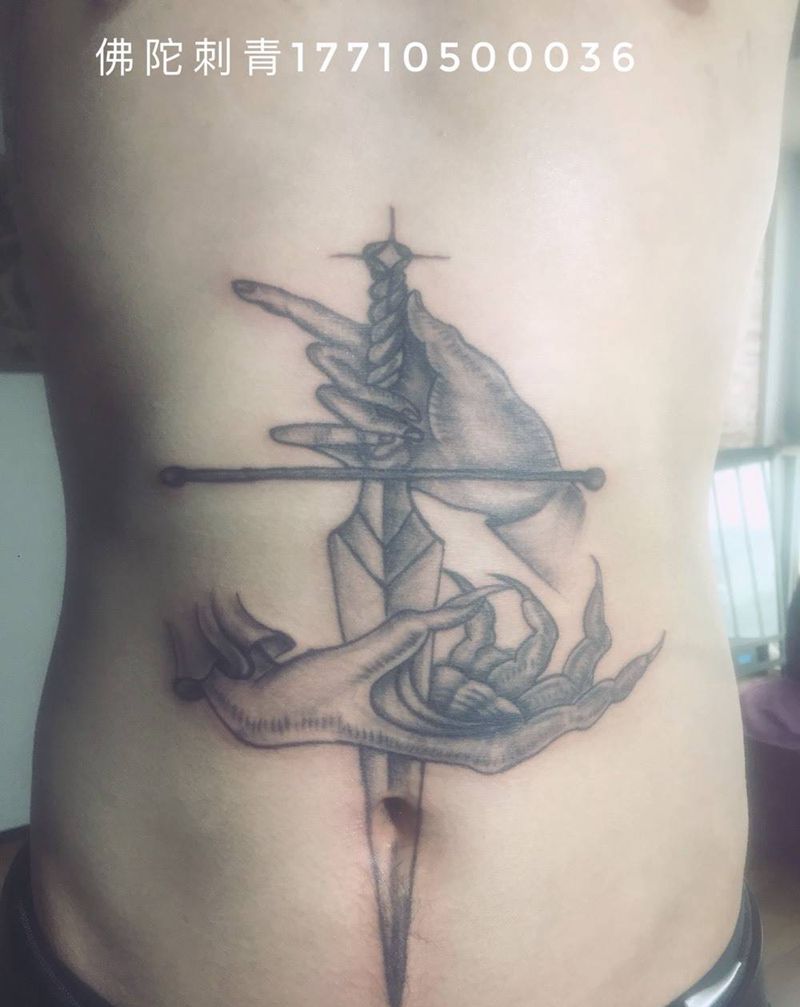 写实纹身图片_成品手稿腹部欧美写实宁夏银川中国纹身图案