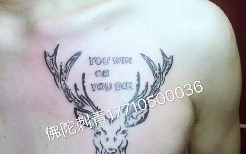 露纹身图片_成品手稿胸部传统清新动物银川 宁夏纹身图案