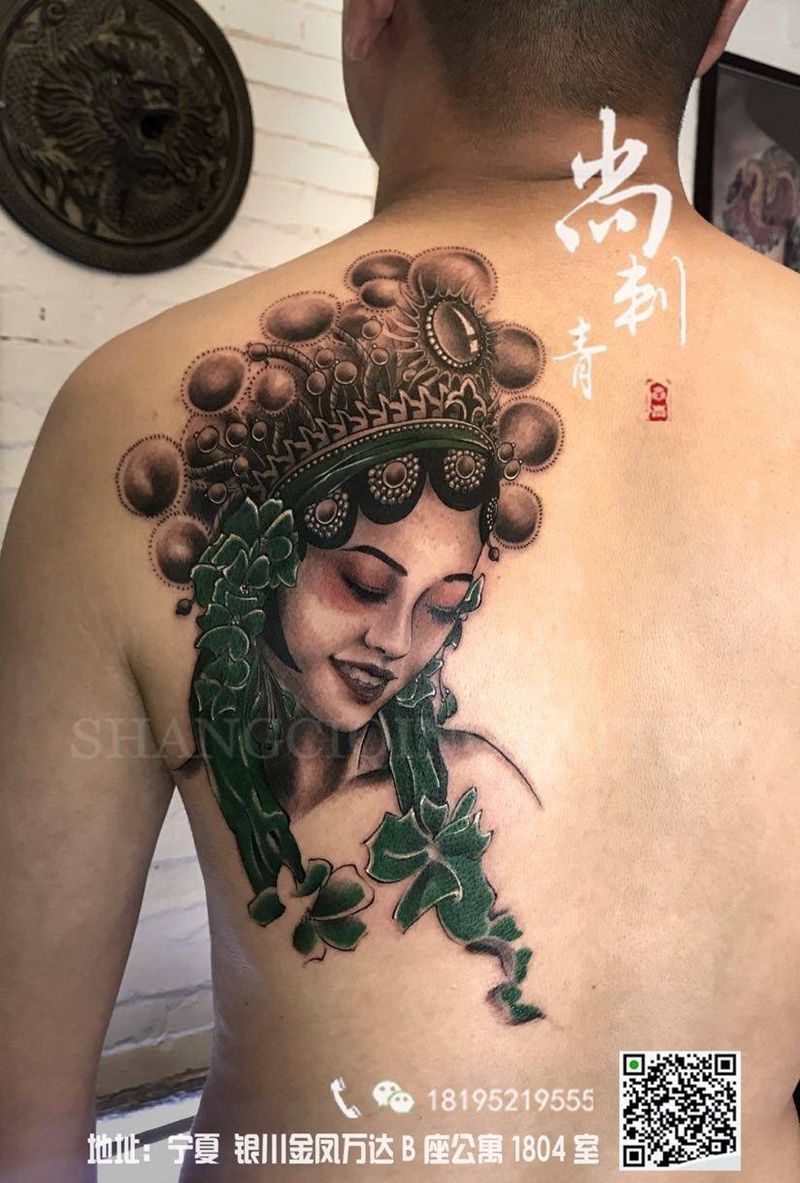 结合肖像作品纹身图片