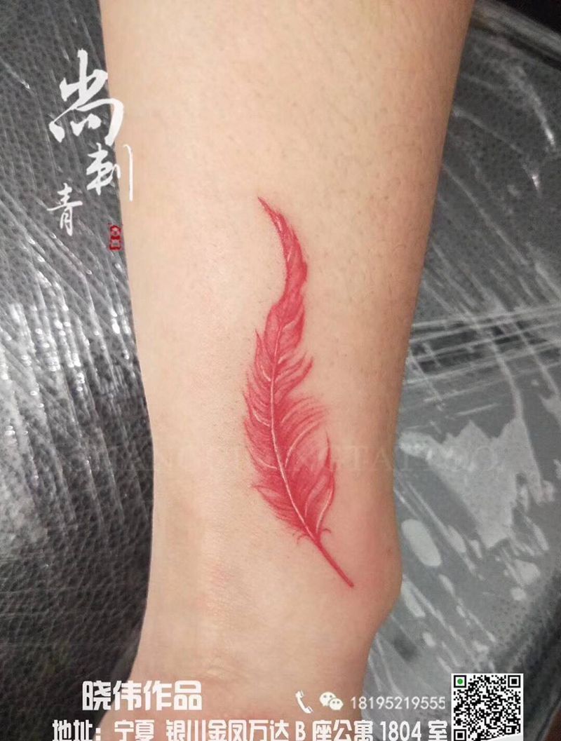 羽毛纹身图片
