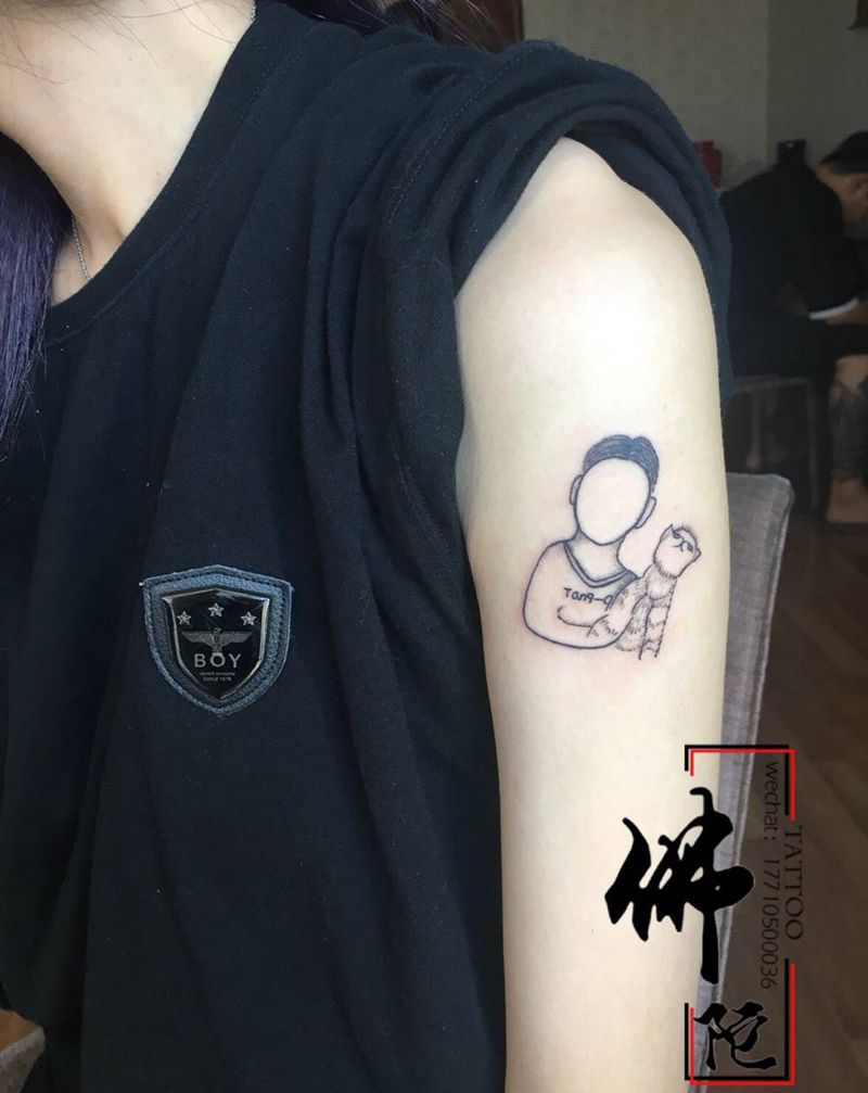 简约线条纹身图片_成品手稿手臂清新几何宁夏银川文身 学学习纹身图案