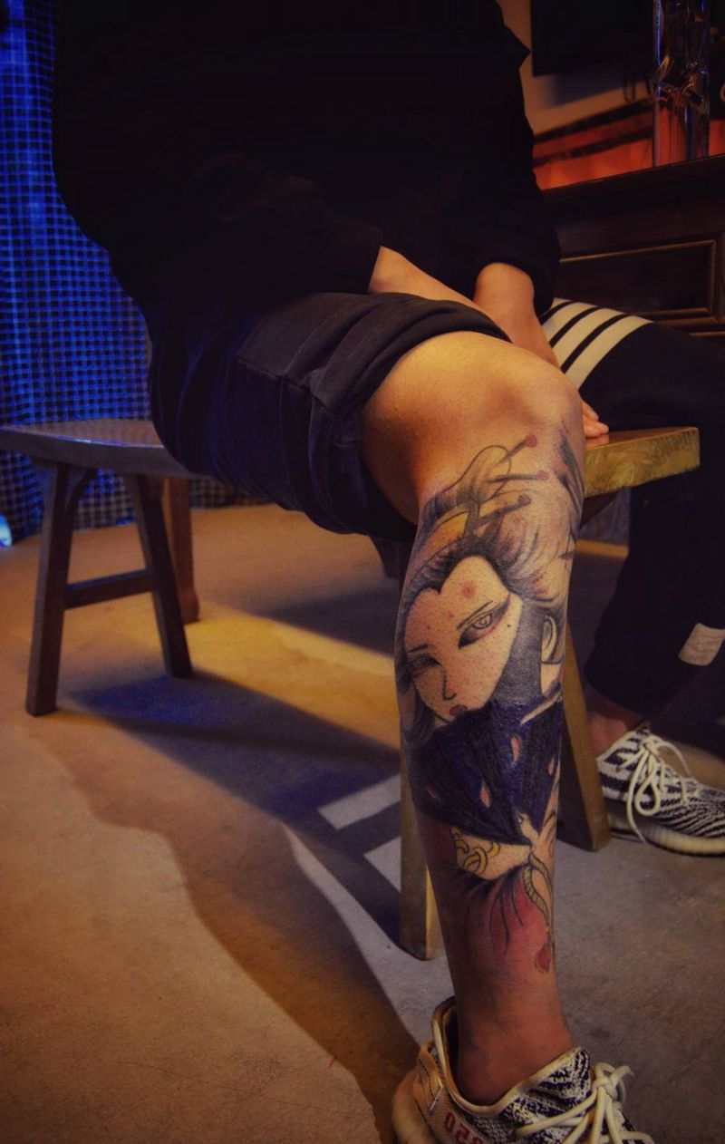 未完成纹身图片