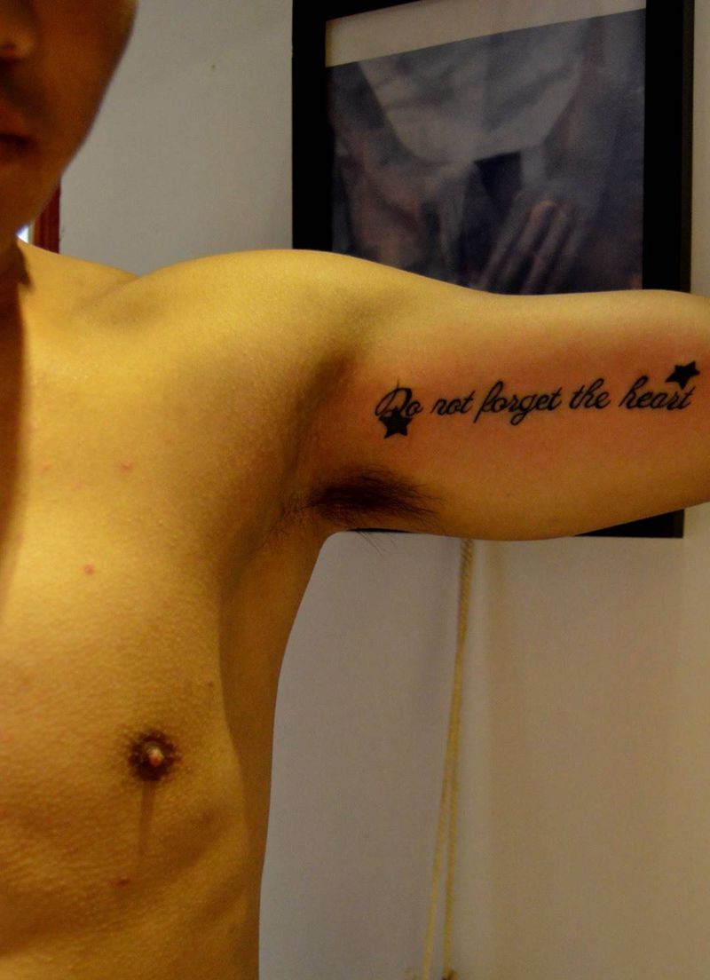 小字母纹身图片_成品手臂清新字符原创纹身图案