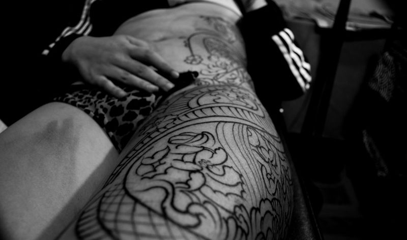 未完成纹身图片