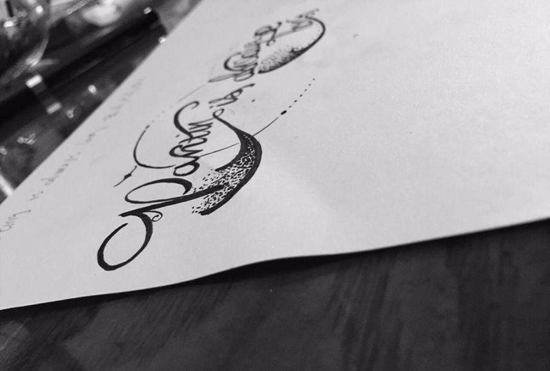 字母设计纹身图片