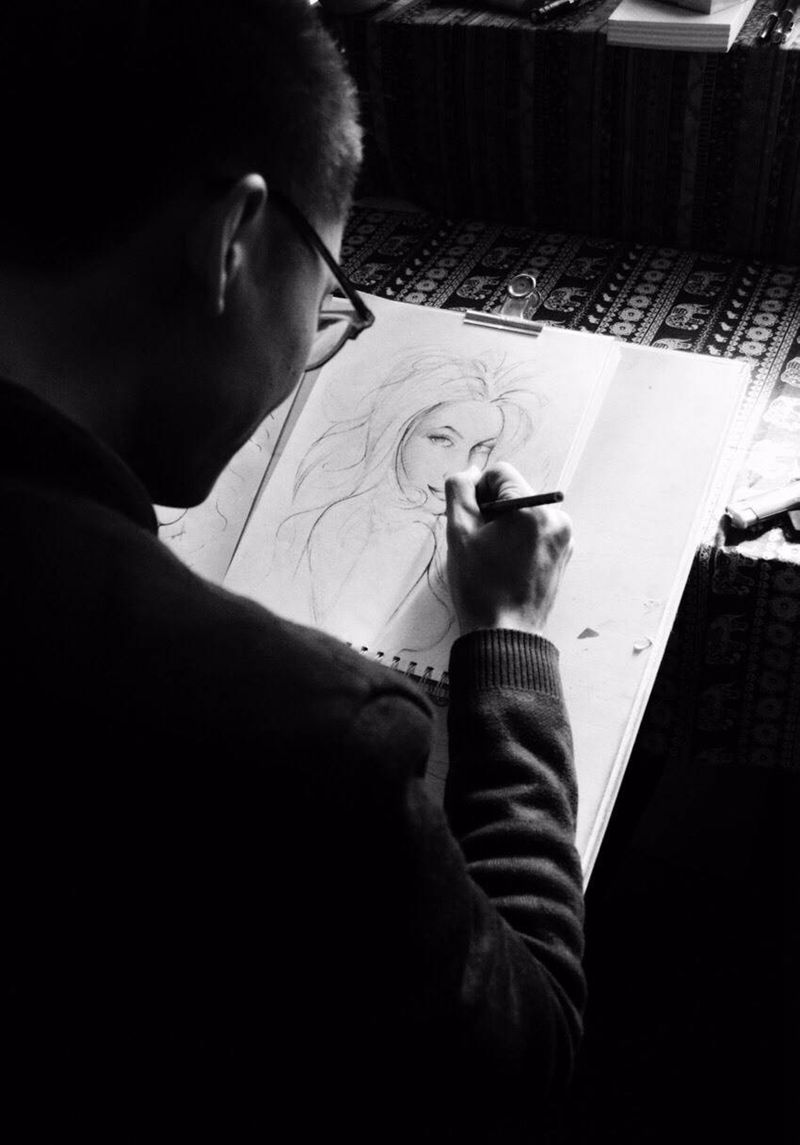 学员学习中纹身图片