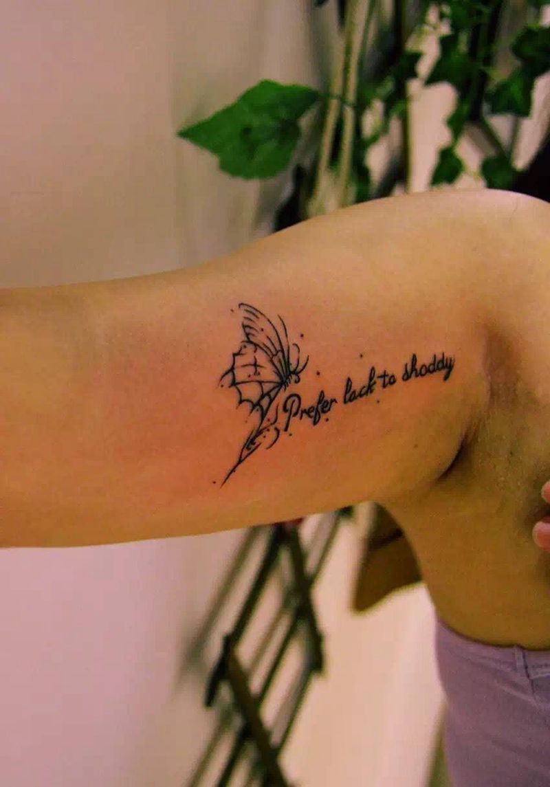 飞翔纹身图片_成品手臂清新字符纹身图案