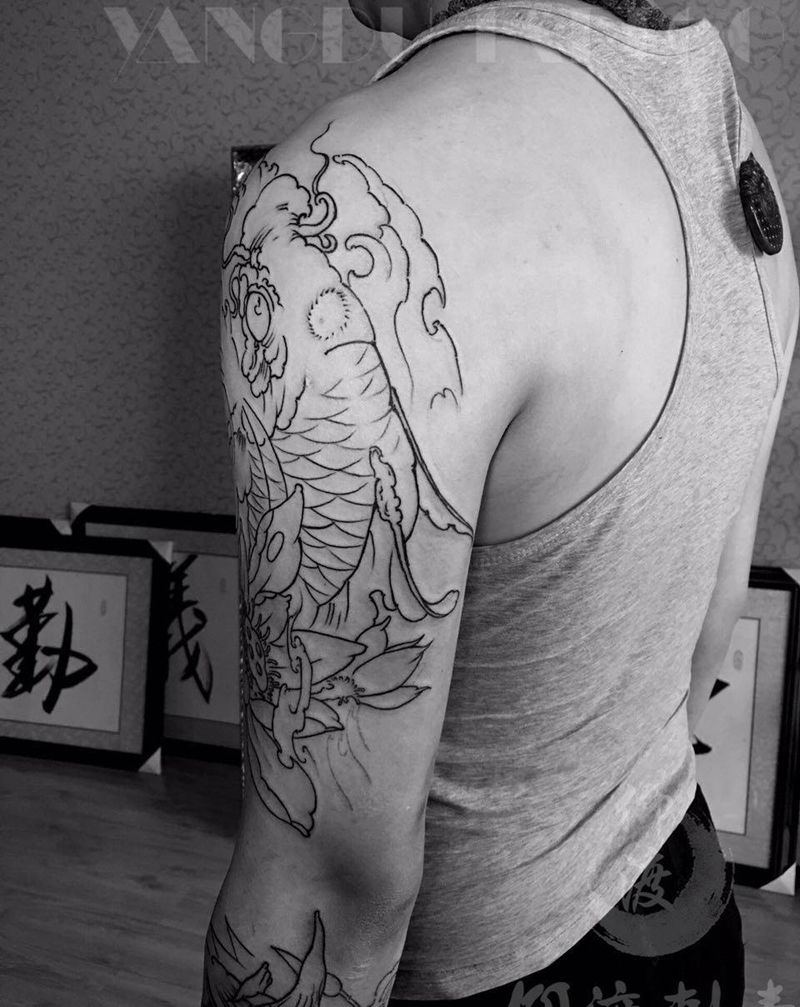 初线 下次继续纹身图片_原创纹身图案