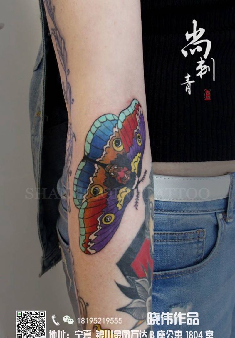 欧美风格纹身图片_成品手臂欧美传统静物动物纹身图案