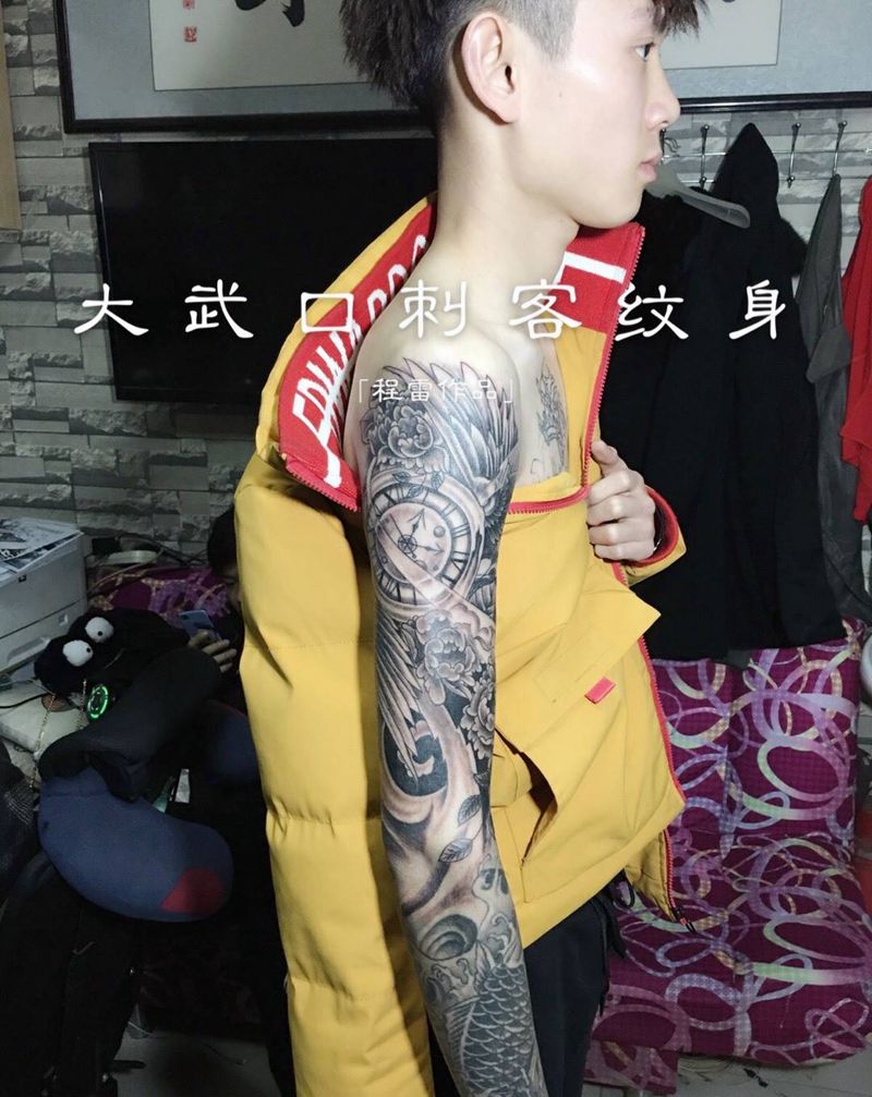 接花臂纹身图片