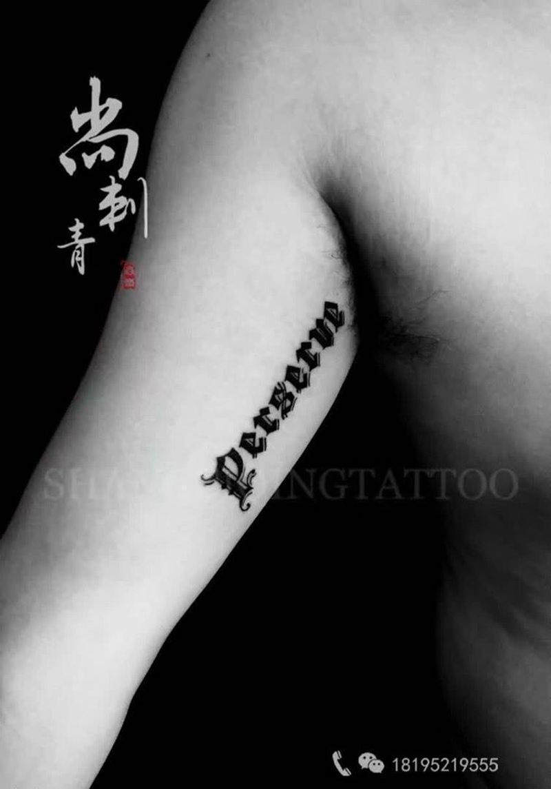 字母纹身图片_成品手臂欧美清新字符纹身图案