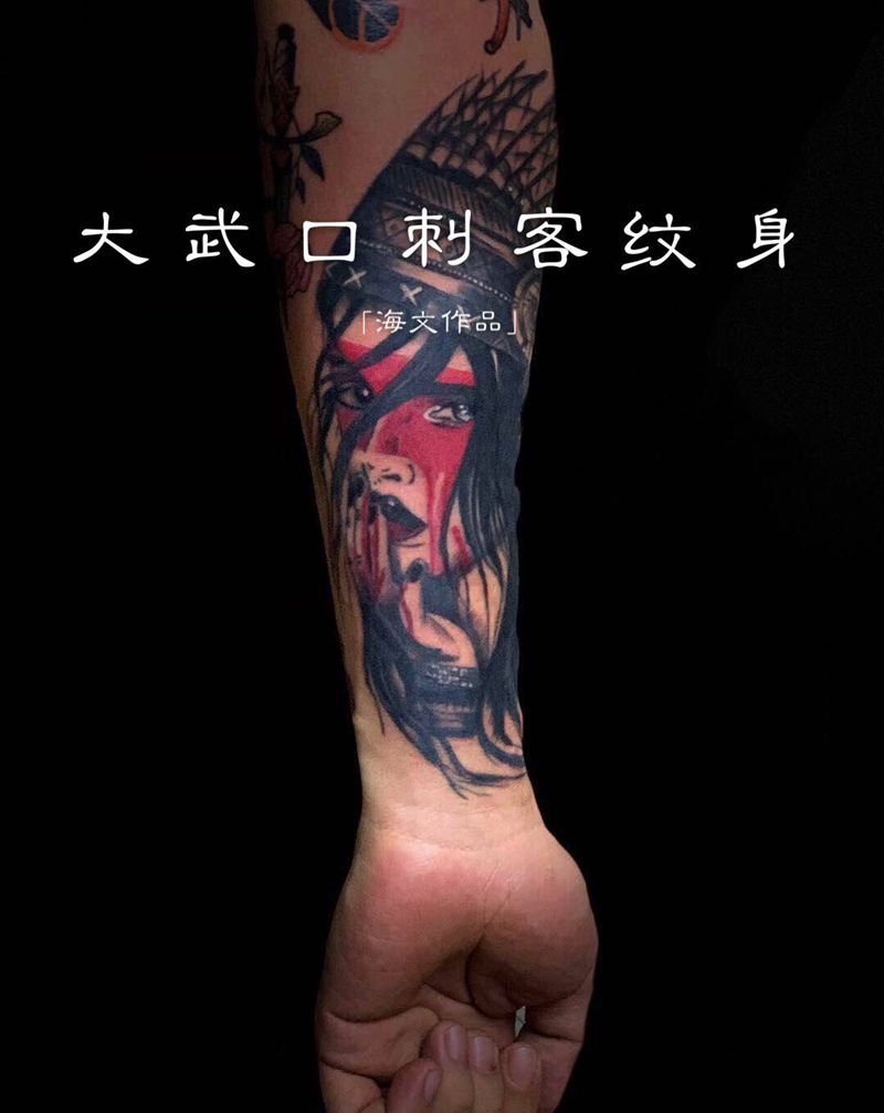 海文老师old school纹身图片_Old School纹身图案