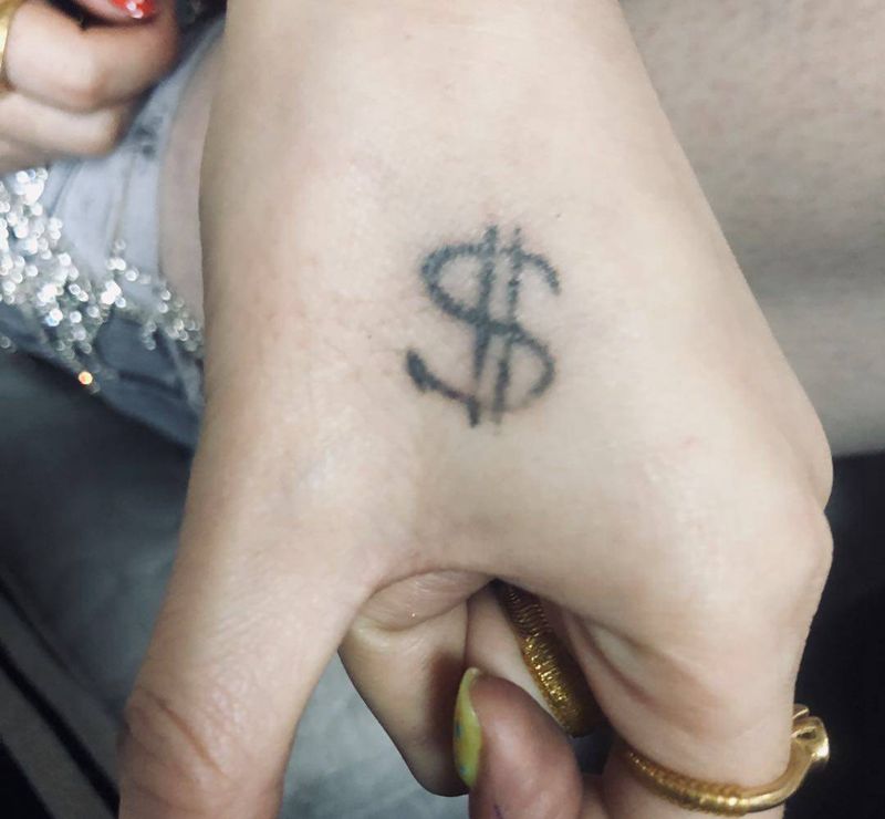 遮盖前纹身图片_手部纹身图案