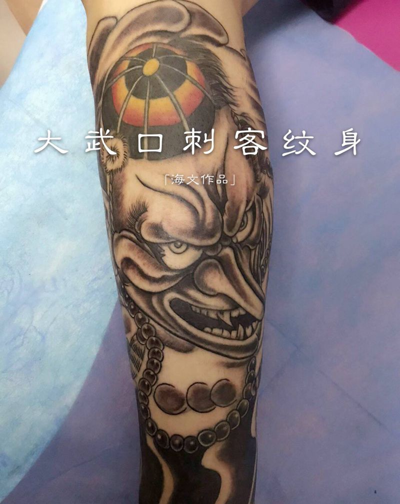 修改作品纹身图片_腿部纹身图案