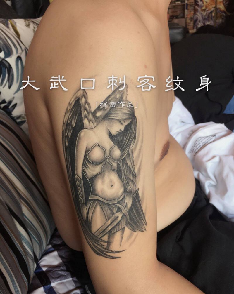 刚纹完与愈合后纹身图片_手臂纹身图案