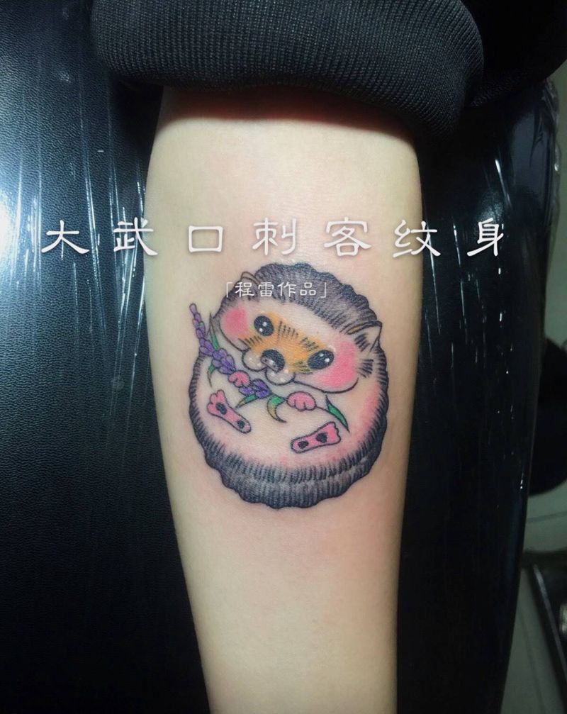 本店作品，精致小彩色纹身图片