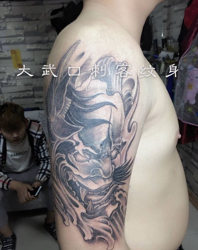 般若遮盖纹身图片