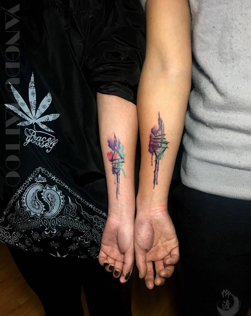 情侣图纹身图片_原创纹身图案