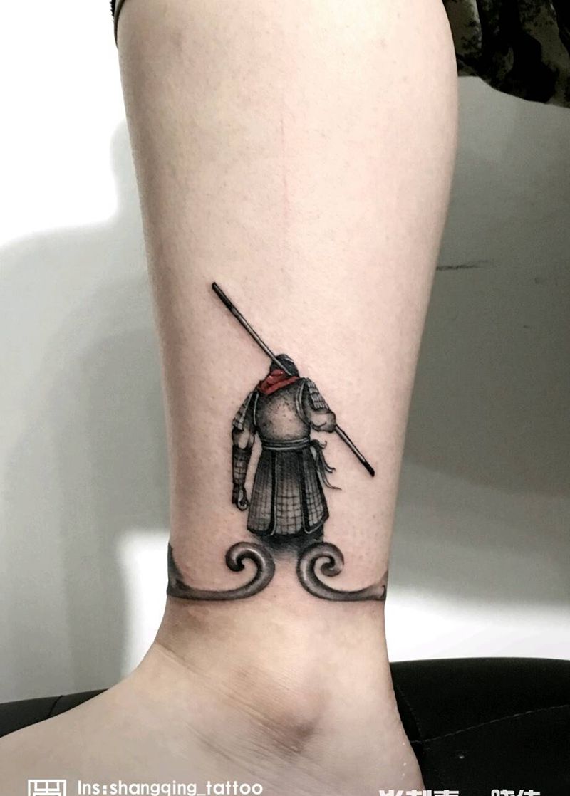 大话西游纹身图片_腿部脚部纹身图案