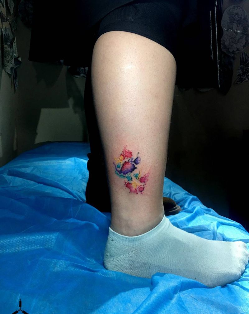 水彩纹身／仰渡刺青纹身图片_原创纹身图案