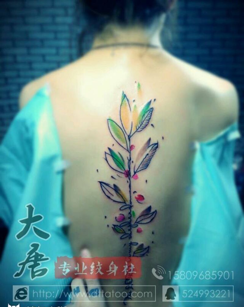 叶纹身图片_银川￥800大唐纹身图案