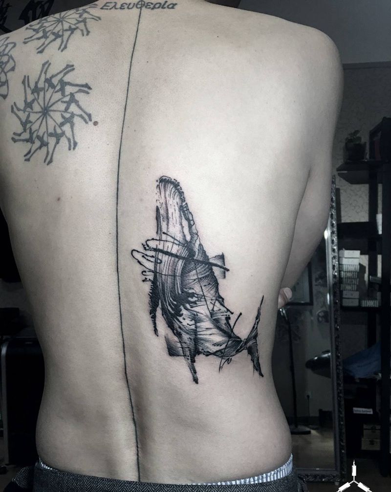 作品更新／鲸鱼纹身图片_原创纹身图案