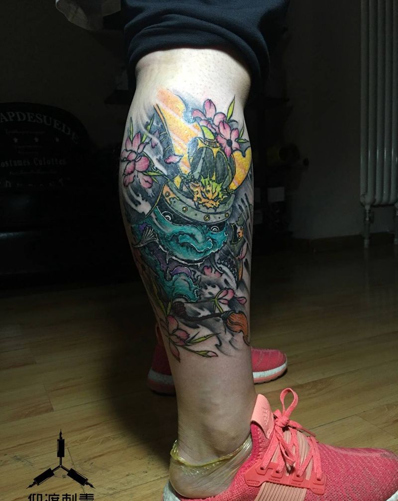 鬼武士／班若／仰渡刺青纹身图片_原创纹身图案