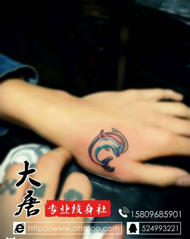 海豚纹身图片_￥200纹身图案