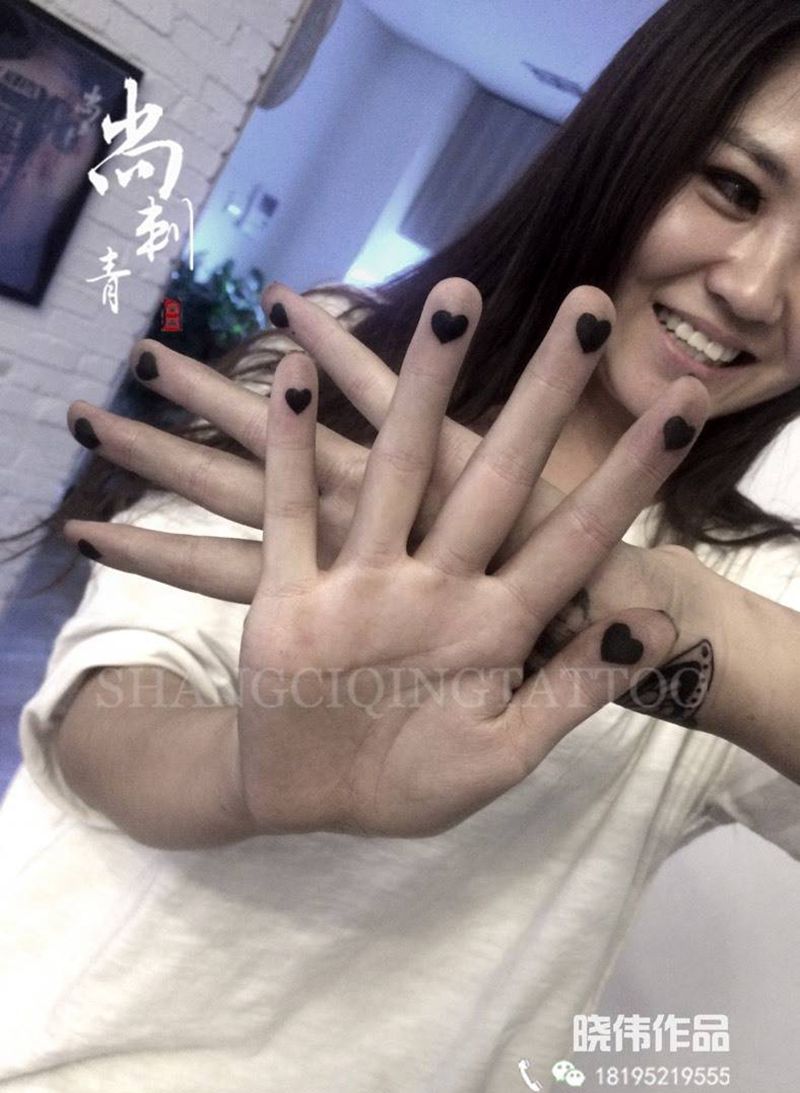 ♥️纹身图片_成品手部清新纹身图案