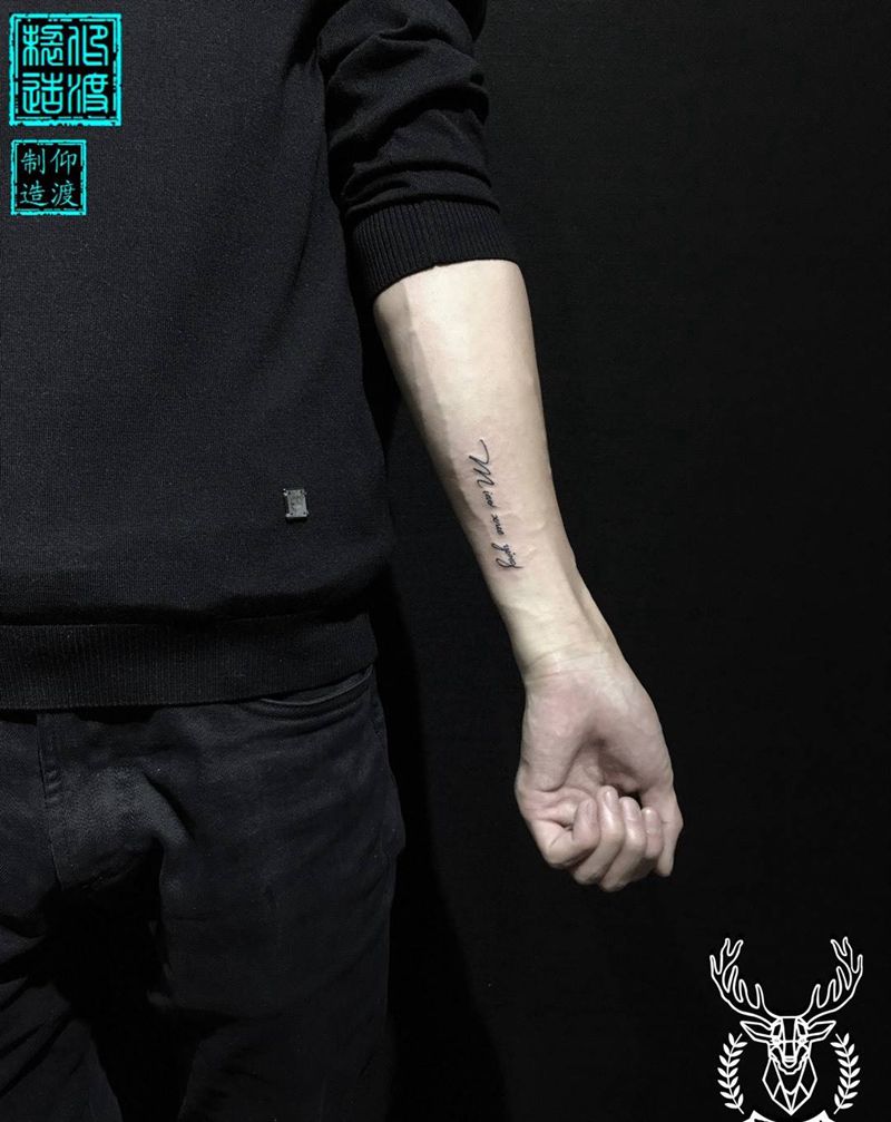 字母 小清新纹身图片_手臂纹身图案