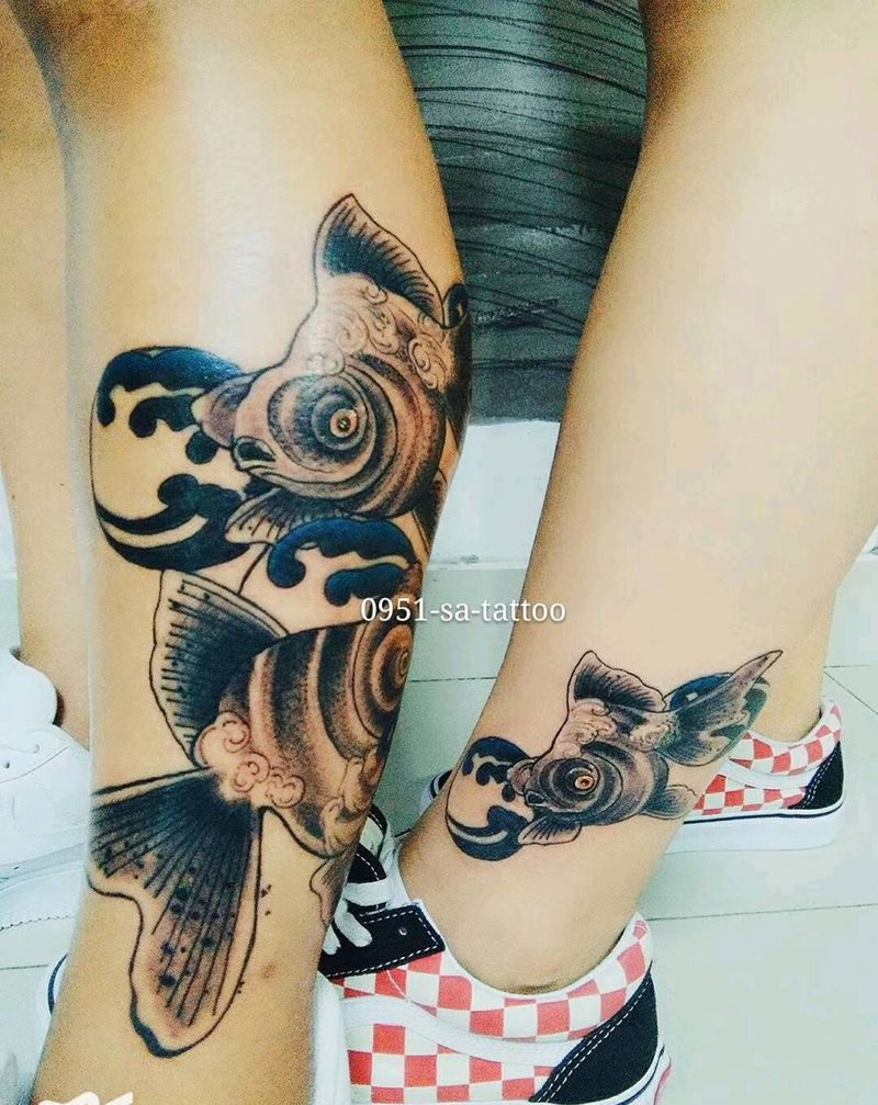 情侣鱼鱼纹身图片