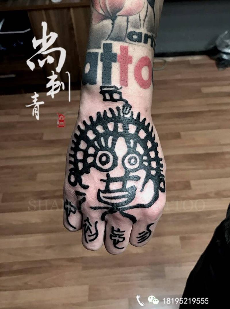 贺兰山岩画纹身图片