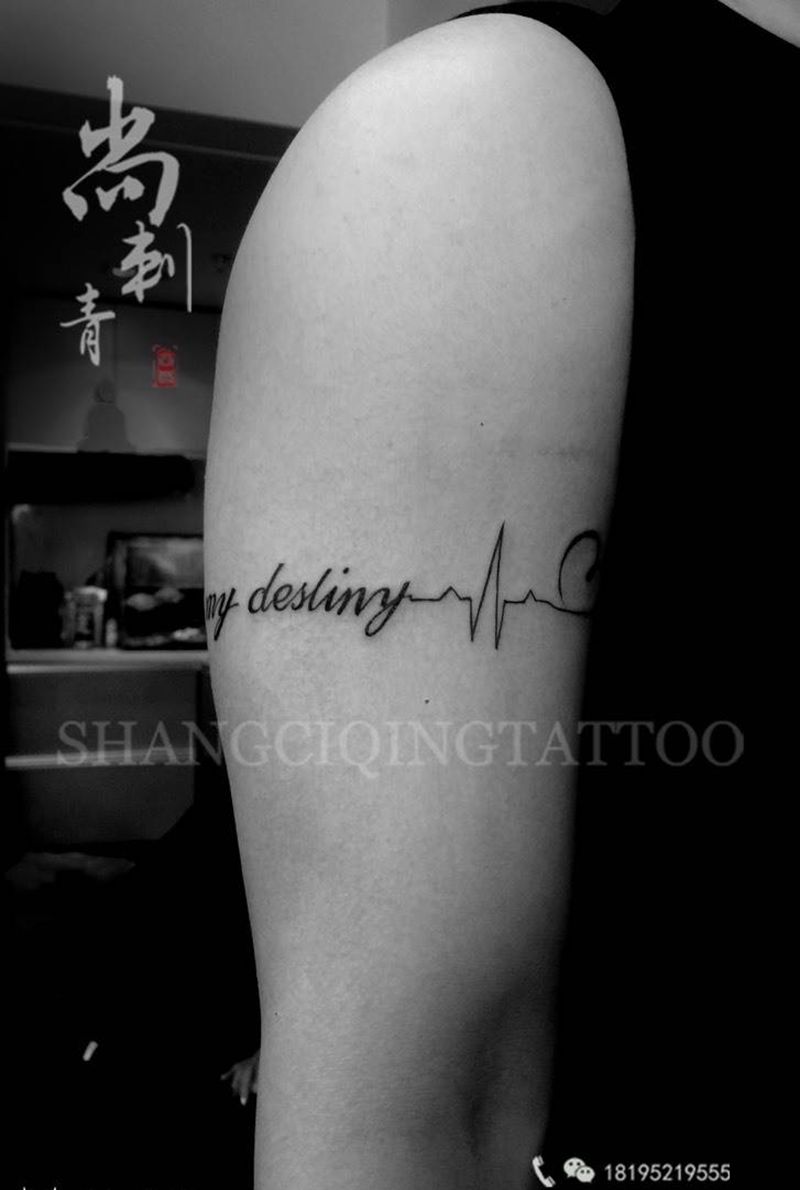 小字母作品合集纹身图片_成品颈部胸部手臂清新字符纹身图案