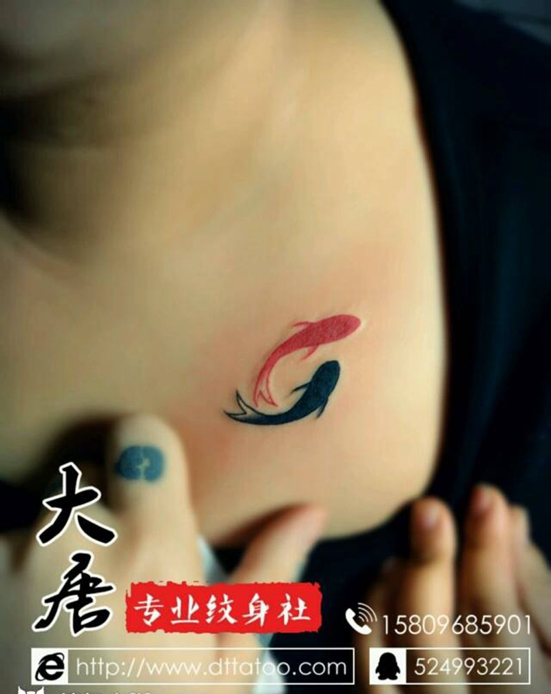 鱼纹身图片_￥200银川大唐纹身图案