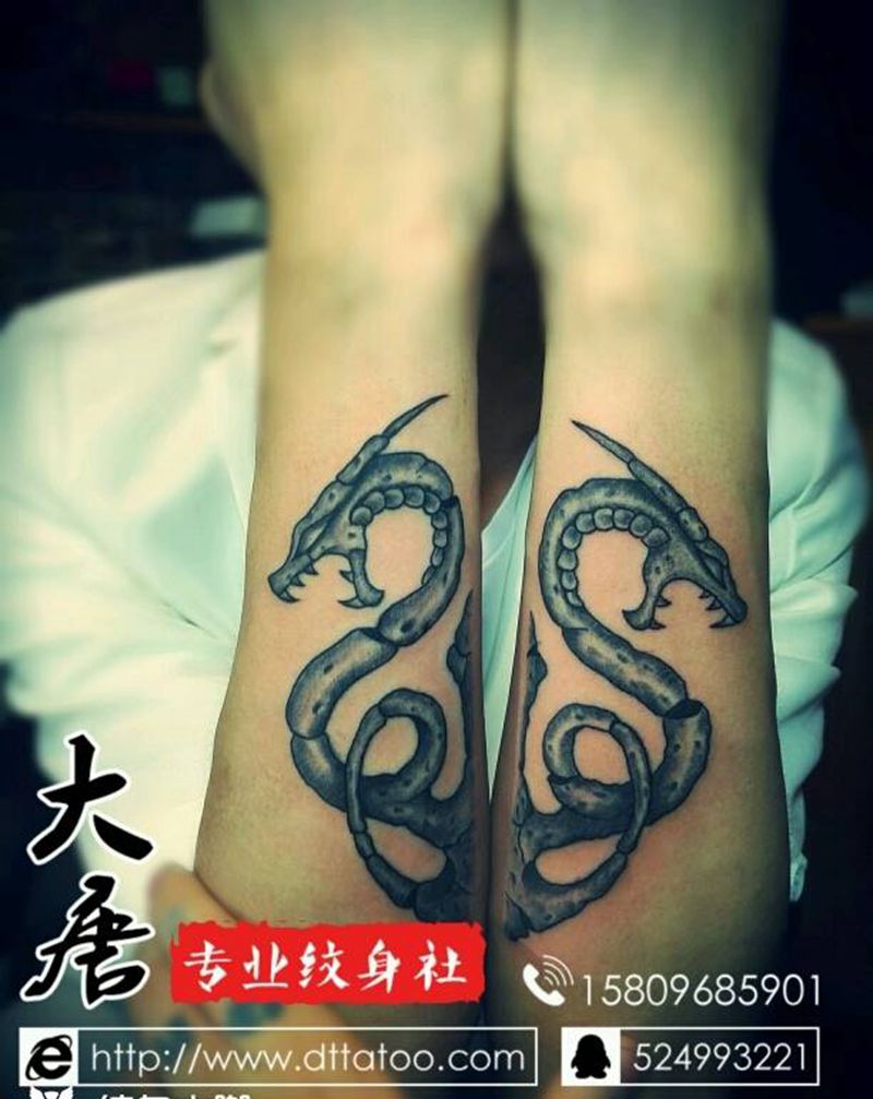 石雕龙纹身图片_银川宁夏刺青大唐刺青西夏成品纹身图案
