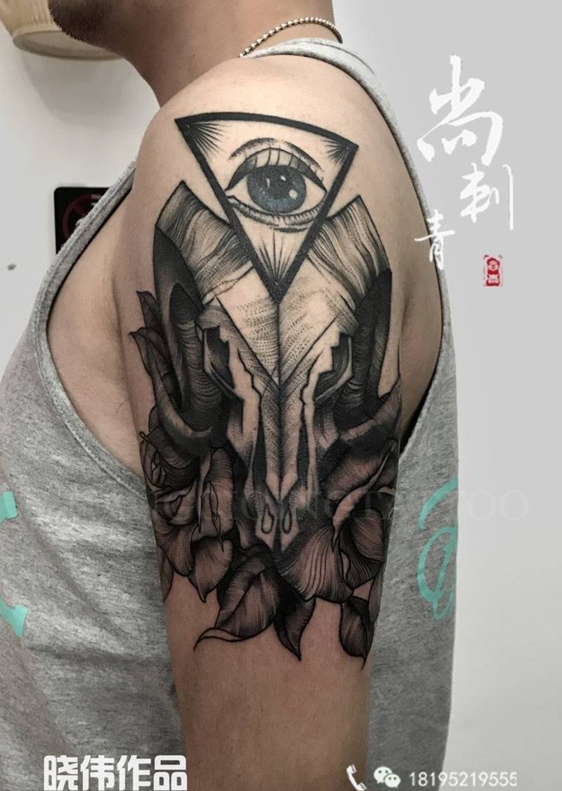 添加背景纹身图片_成品手臂欧美原创几何纹身图案