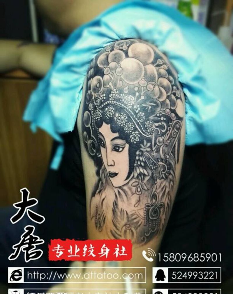 花旦纹身图片_银川宁夏刺青大唐刺青西夏成品纹身图案