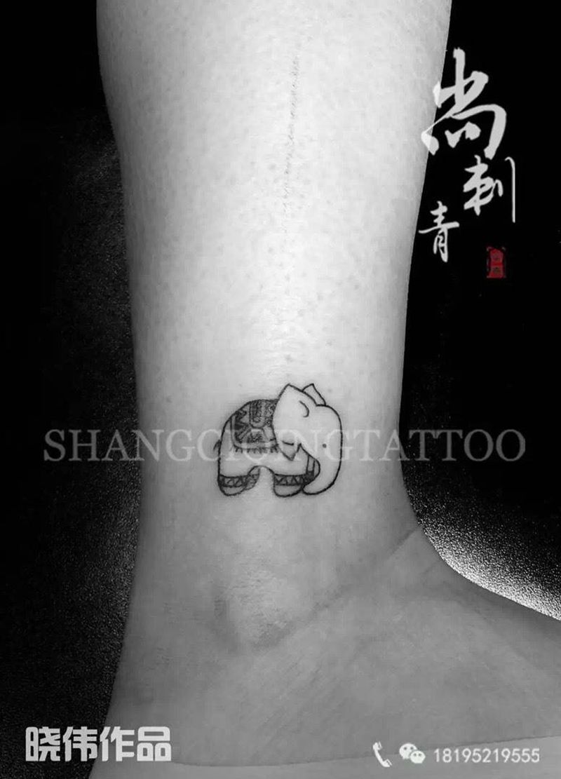 小象纹身图片