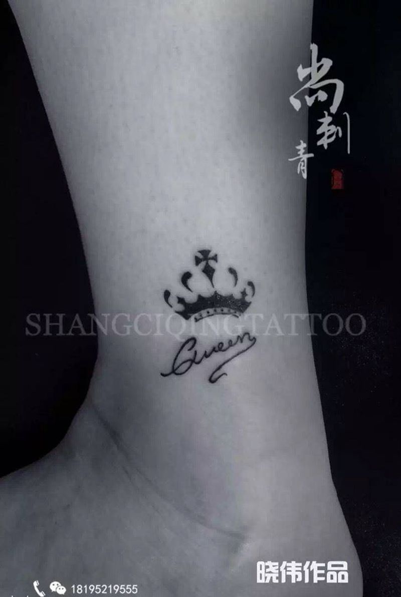 小字母纹身图片_成品腿部清新字符纹身图案