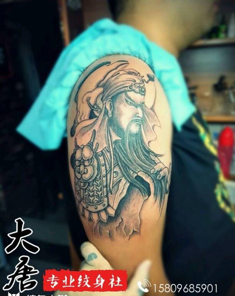 关公纹身图片_银川宁夏刺青大唐刺青西夏成品纹身图案