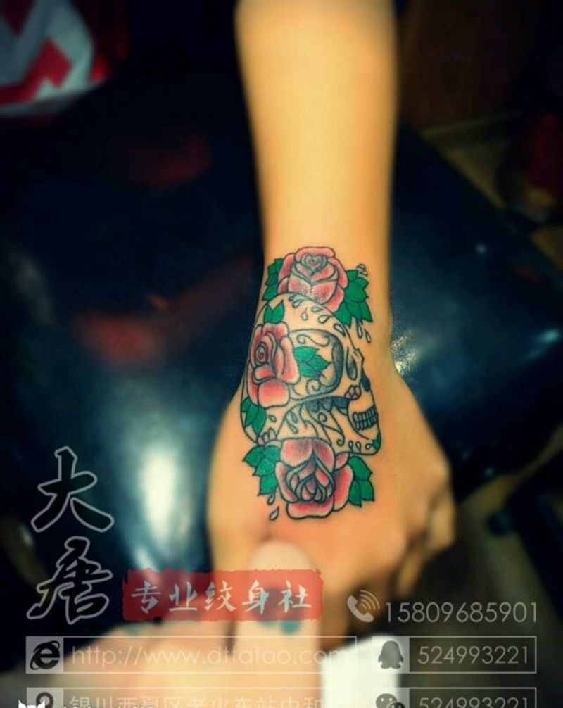 玫瑰纹身图片_￥300纹身图案