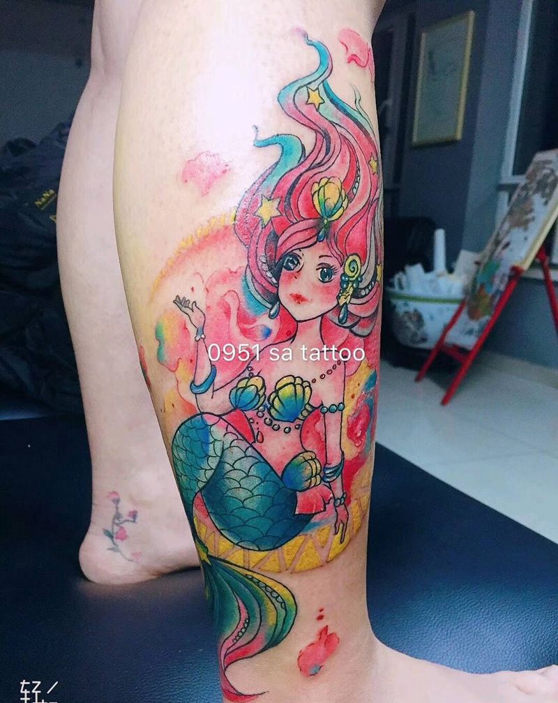 美人鱼纹身图片