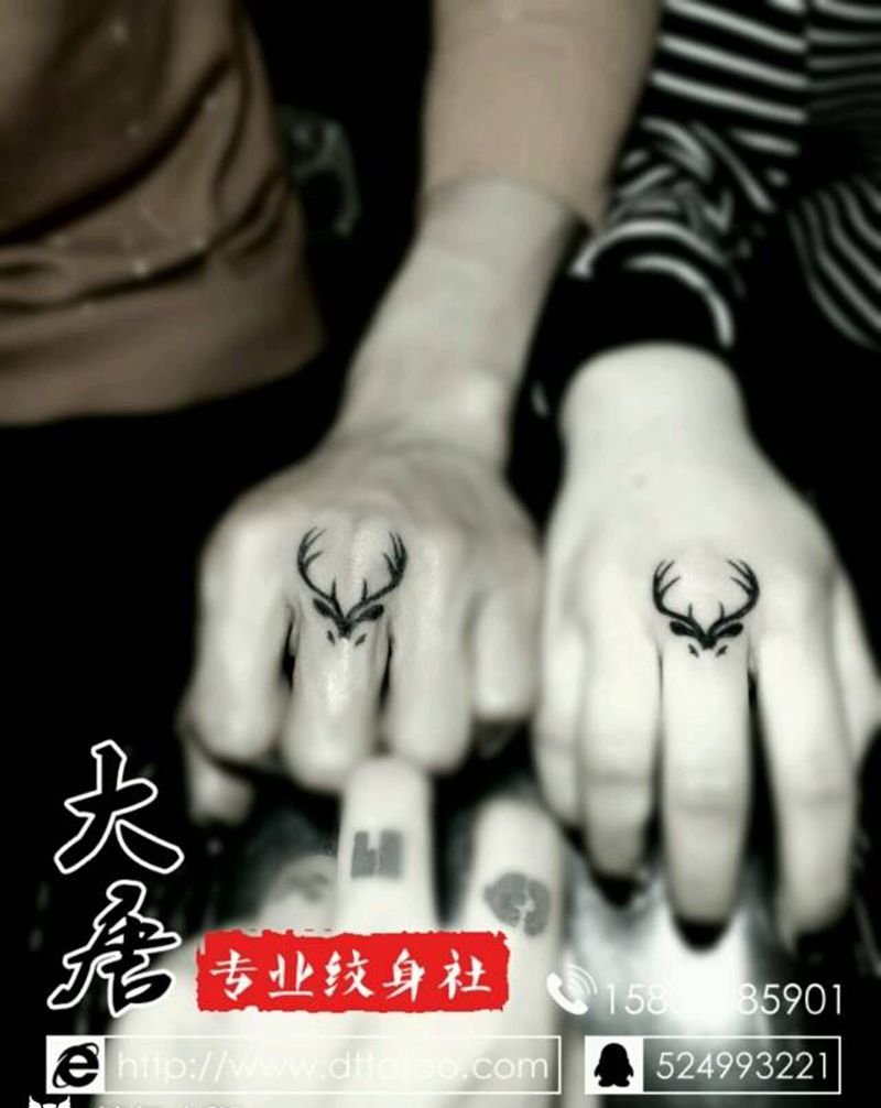 手指纹身纹身图片