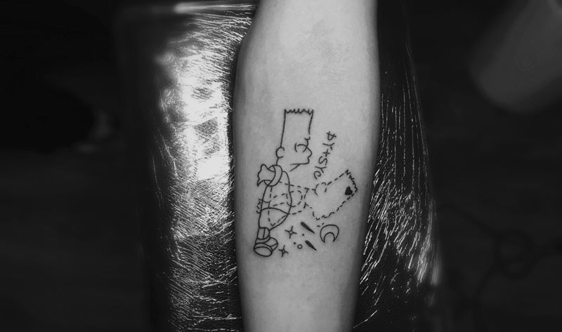 小清新纹身图片_手臂几何纹身图案