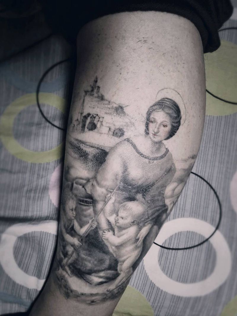 圣母纹身图片_欧美写实纹身图案