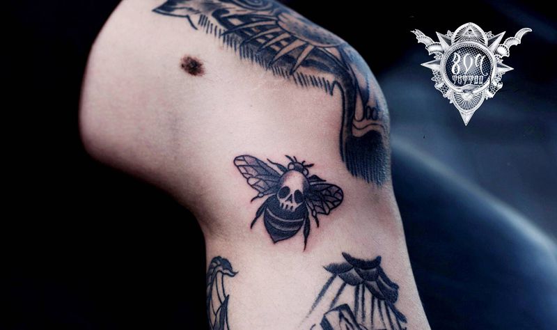 Oldschool纹身图片_腿部Old School纹身图案